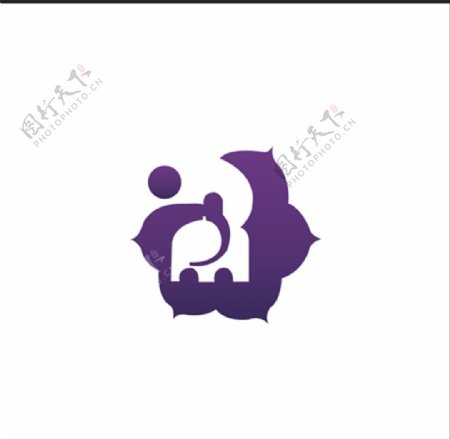 紫色标志小象图片