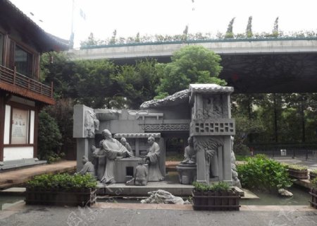 苏东坡石雕图片