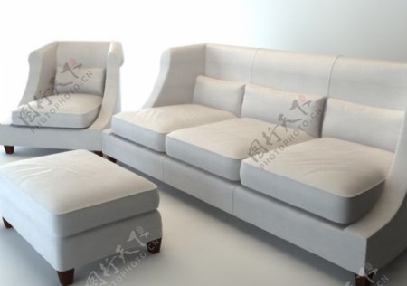 精美沙发3D模型图片