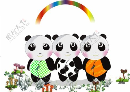熊猫三兄弟图片