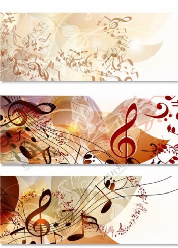 乐器符号鲜花banner图片