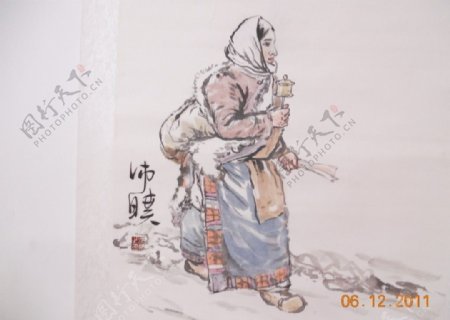 西藏妇女图片