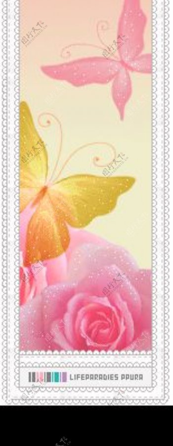 粉色的蝴蝶图片