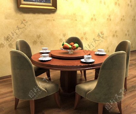 精致欧式家具新古典餐桌椅组合图片