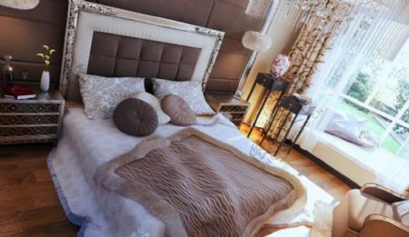 现代奢华卧室客房图片