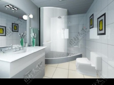 3Dmax三维创意设计卫生间图片