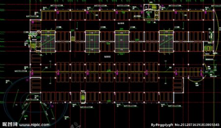 停车库六层平面图片