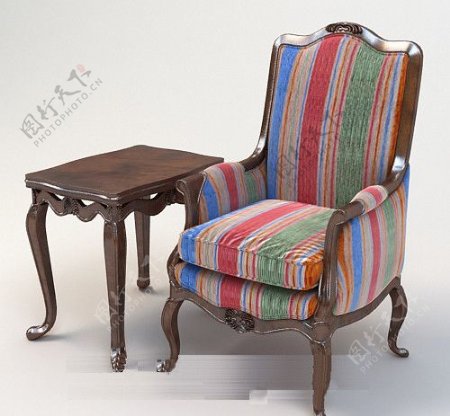 精致欧式家具椅子茶几组合图片