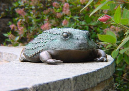 青蛙雕塑图片