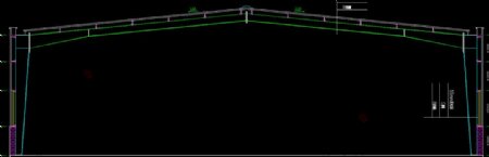 5621519米钢构厂房剖面图图片