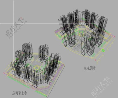 住宅楼3D立体图图片