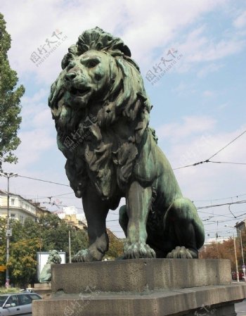 雕塑狮子图片