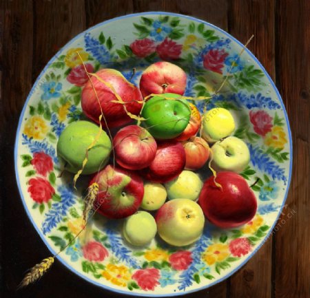 苹果桃子图片
