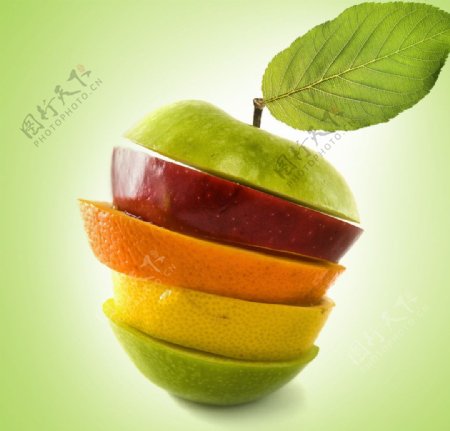 创意水果拼接图片
