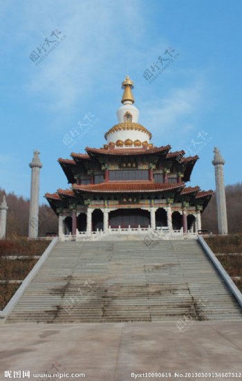 万佛殿寺庙古典建筑图片
