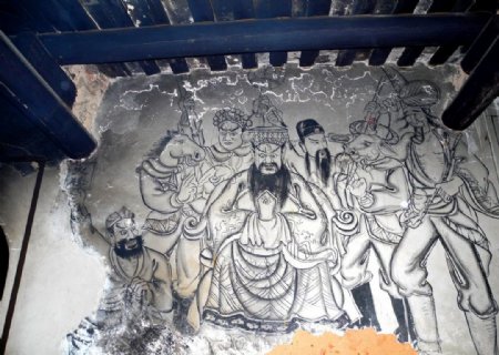 佛寺壁画图片