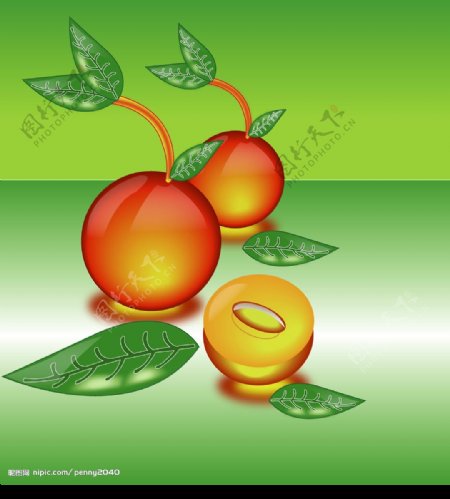 水晶立体水果图片