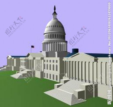 白宫3D模型图片