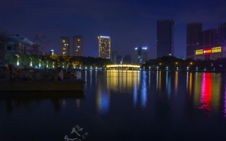 千灯湖夜色图片