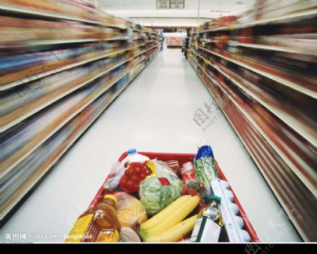 超市购物图片