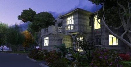 富兰克林别墅模型贴图全图片
