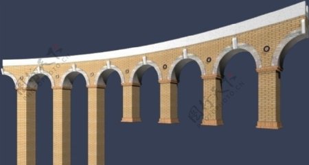 建筑MAX模型景观柱廊图片