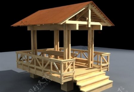 景观亭子3D模型设计图片