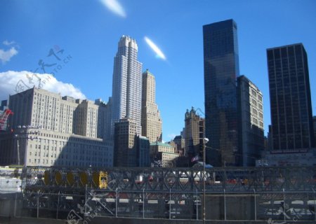 纽约贴近曼哈顿高楼群图片