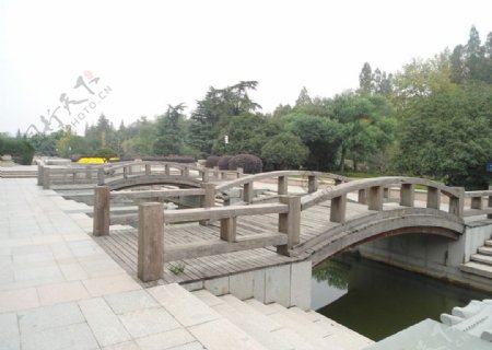 杭州美景木桥图片