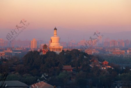 北京北海白塔图片