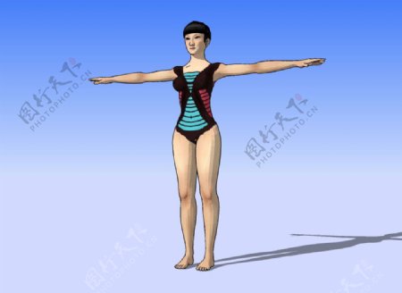 体操运动员3D模型图片