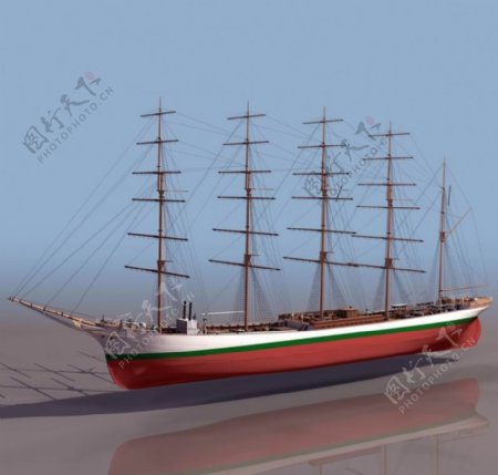 古代帆船3d三维图纸图片