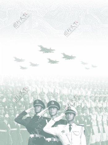 三军仪仗队背景图片