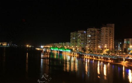河西夜景图片