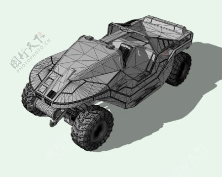 概念车精细3D模型图片