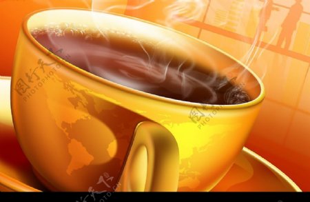 咖啡杯PSD分层素材图片