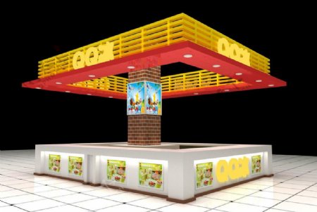 QQ冰冷饮店3D模型图片