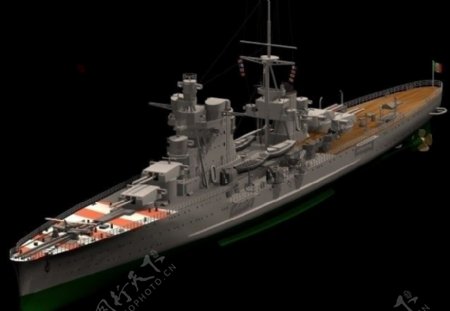 3D巡洋舰模型图片