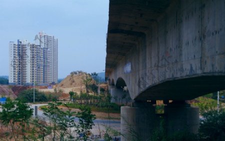 铁路建筑高架桥景观图片