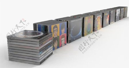 CD盒子3D模型素材图片