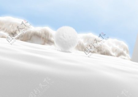雪球滚动动画图片