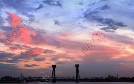 天津塘沽海门大桥夜景图片