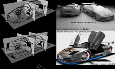 3D赛车模型图片