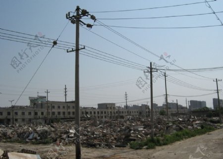 东营市建筑房屋拆迁垃圾图片