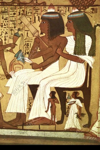 埃及壁画法老王后图片