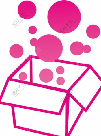 盒子泡泡粉红图片