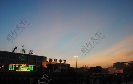 广州早晨图片