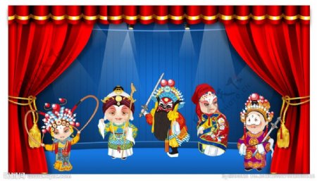 舞台上的京剧人物图片