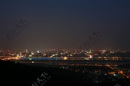 美丽的长沙市夜景图片