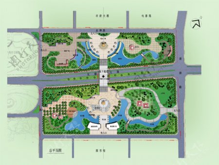 太湖广场绿化设计方案图片